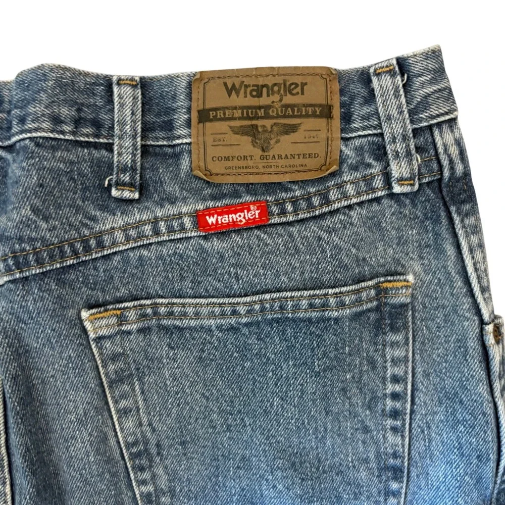 Wrangler Regular Fit Jeans Men's 36x30 Blue Straight Leg Denim 100% Cotto